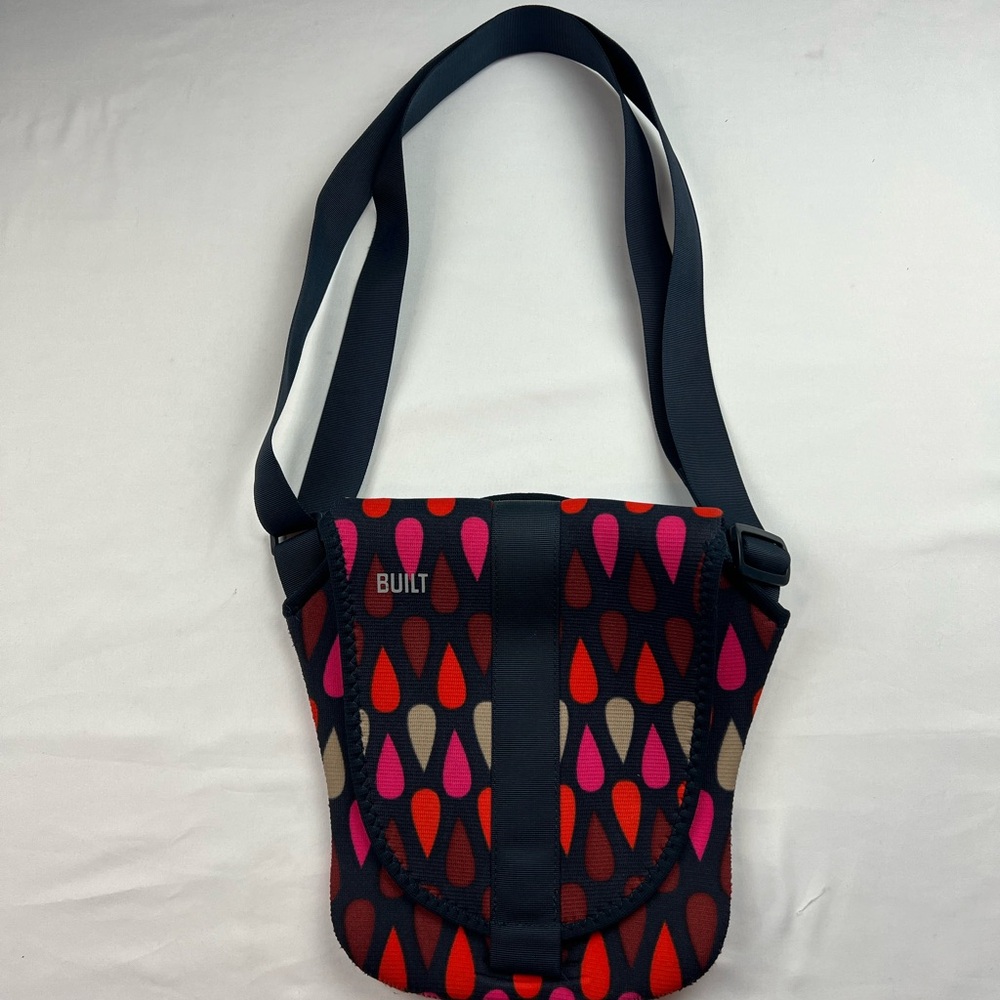 BUILT Multicolor Teardrop Neoprene Crossbody Bag - Navy Strap